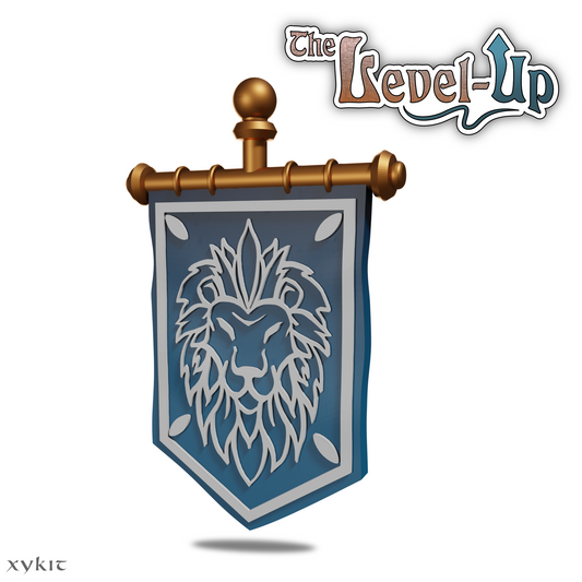 Lion Banner Front View Wall Art - 3D print files