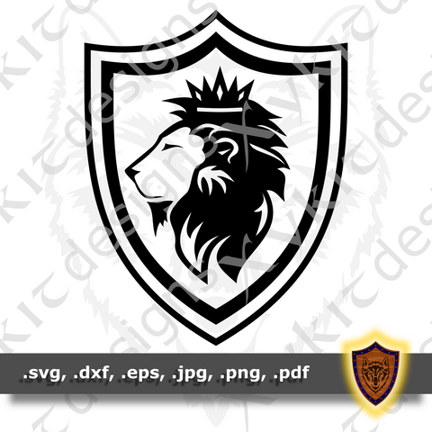Lion King Shield Silhouette - Board Game - Tabletop - T-shirt SVG design (Digital Download)