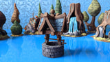 support free 3d printable wishing well, working crank arm