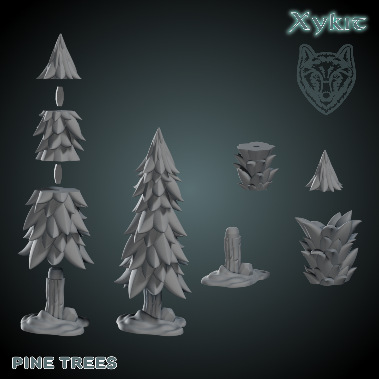 Pine Trees Scatter Terrain - 3D print files