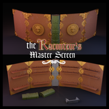 tabletop rpg, role playing game, master screen, 3d printable
