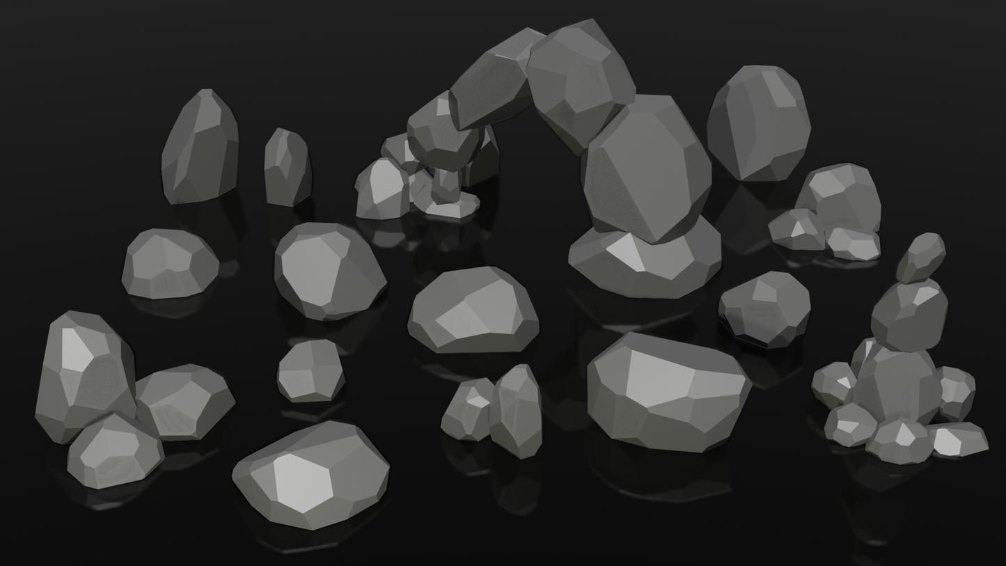 3D Printable Fantasy Rock Arch and scatter rocks - Scatter Terrain (.stl file)