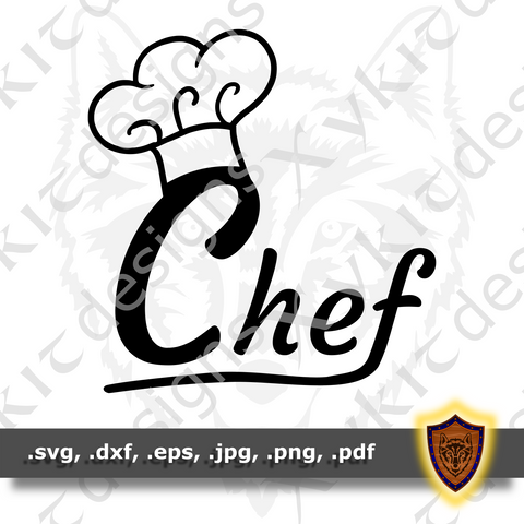 Chef - Customizable - Apron- T-shirt SVG design (Digital Download)