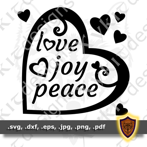 Love Joy Peace - Bible Verse - Fruit of the Spirit - T-shirt SVG design (Digital Download)