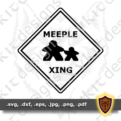 Meeple Xing - Board Game - Tabletop - T-shirt SVG design (Digital Download)