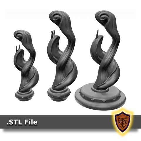 3d Printable Slug on a Stick Staff Topper - Cosplay Prop ( Digital Download .stl file)