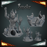 Smoke Elemental - Dice Tower, Tray, and miniature - 3D print files