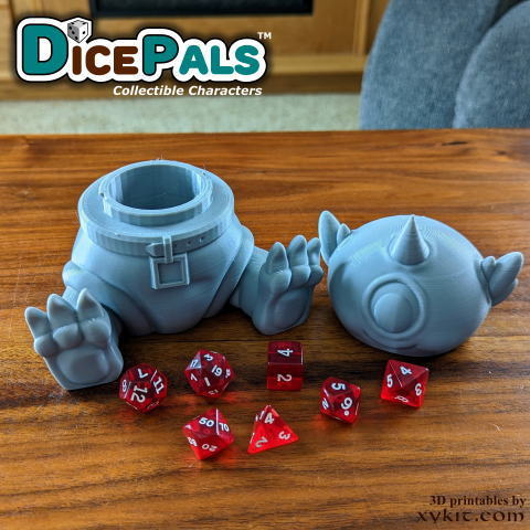 Snowball Monster Dice Pal - Series 1 - 3D print files