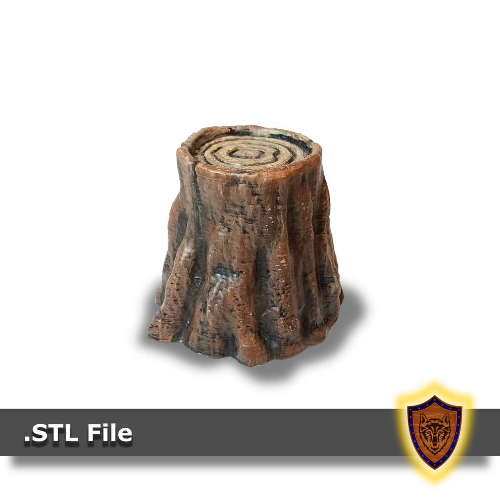 Tree Stump Stl File FREE - 3d Printable Tree Stump - Scatter Terrain (.stl file) – Xykit