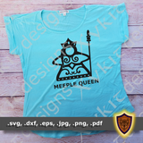 Meeple Queen SVG - Board Game - Tabletop - T-shirt design (Digital Download)