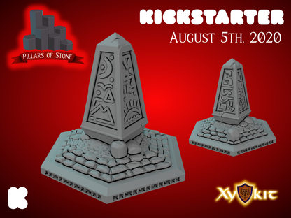 Sample Obelisk Tile - Pillars of Stone - 3D print files