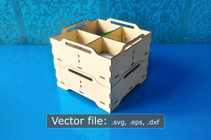 Laser Cut - Stack-able Trays - 3 Variants- Vector Files - (Digital Download)