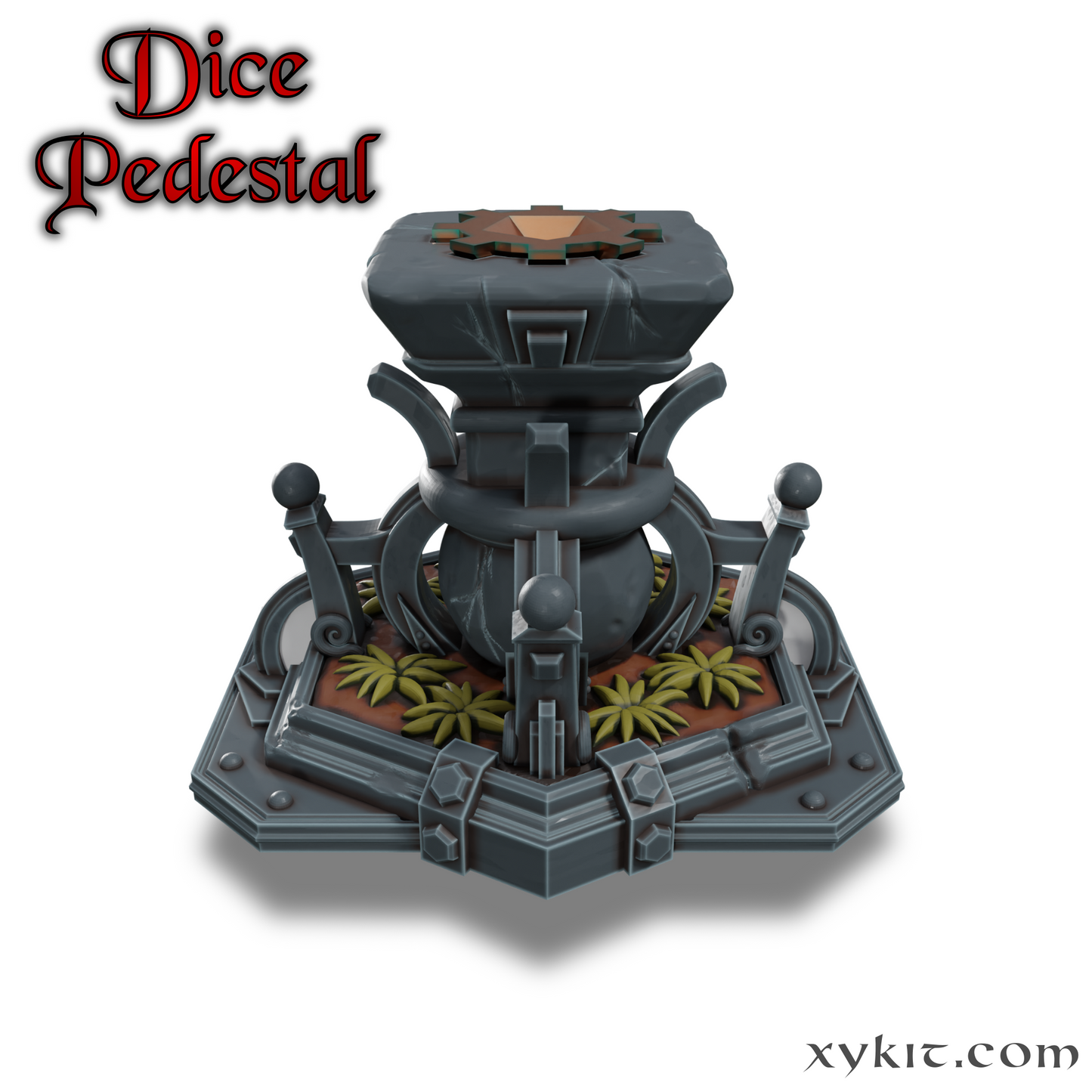 3D printable Dice Pedestal - D4, D6, D8, D10, D12, D20 - 3D print files