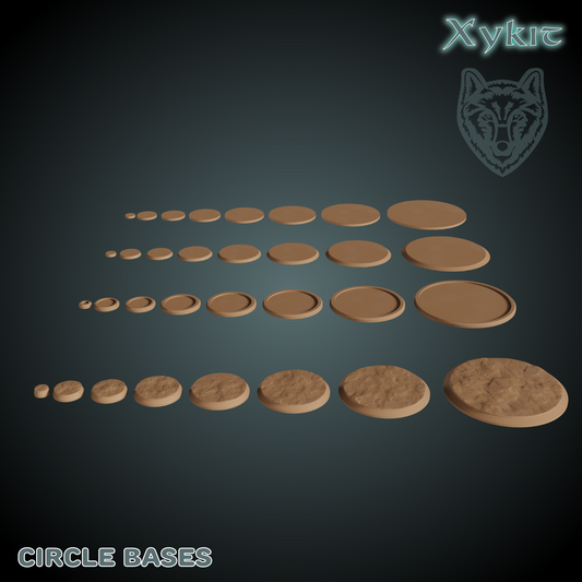 FREE - Circle - miniature bases - 3D print files