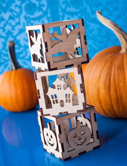 Laser Cut - Fall Halloween Luminaries - 3 designs - (Digital Download)